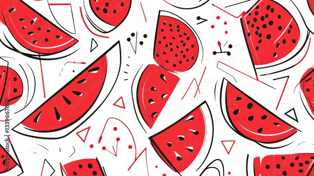 Watermelon Pattern Design: A Vibrant Summer Print Watermelon Pattern Design: A Vibrant Summer Print