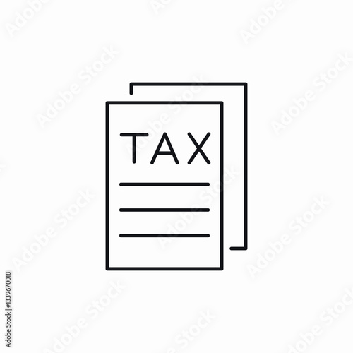 tax documents icon sign vector