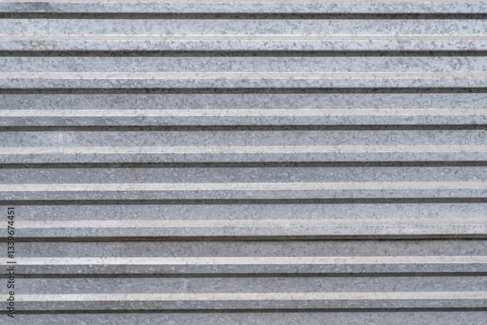Corrugated galvanized metal surface close-up Corrugated galvanized metal surface close-up