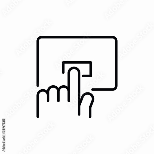 button tap icon sign vector