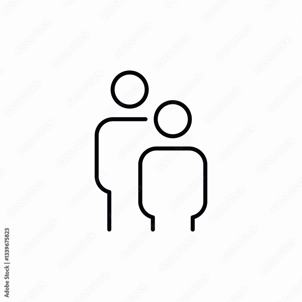 customer members icon sign vector customer members icon sign vector