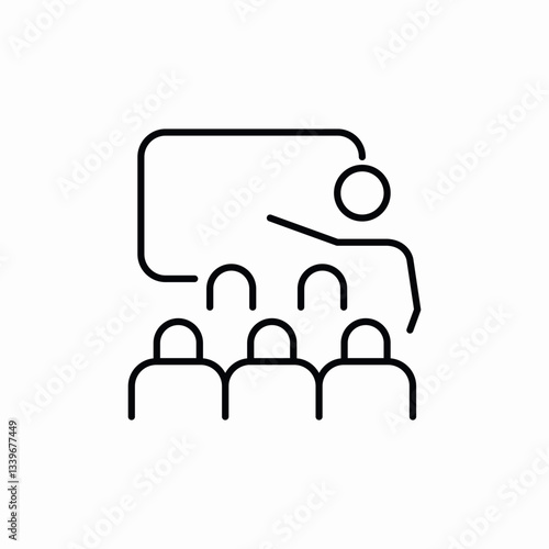 meeting board presentation icon sign vector