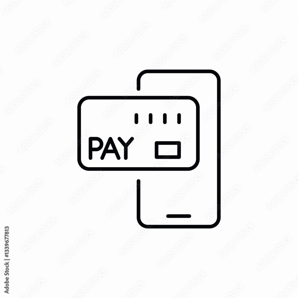 mobile card payments icon sign vector mobile card payments icon sign vector