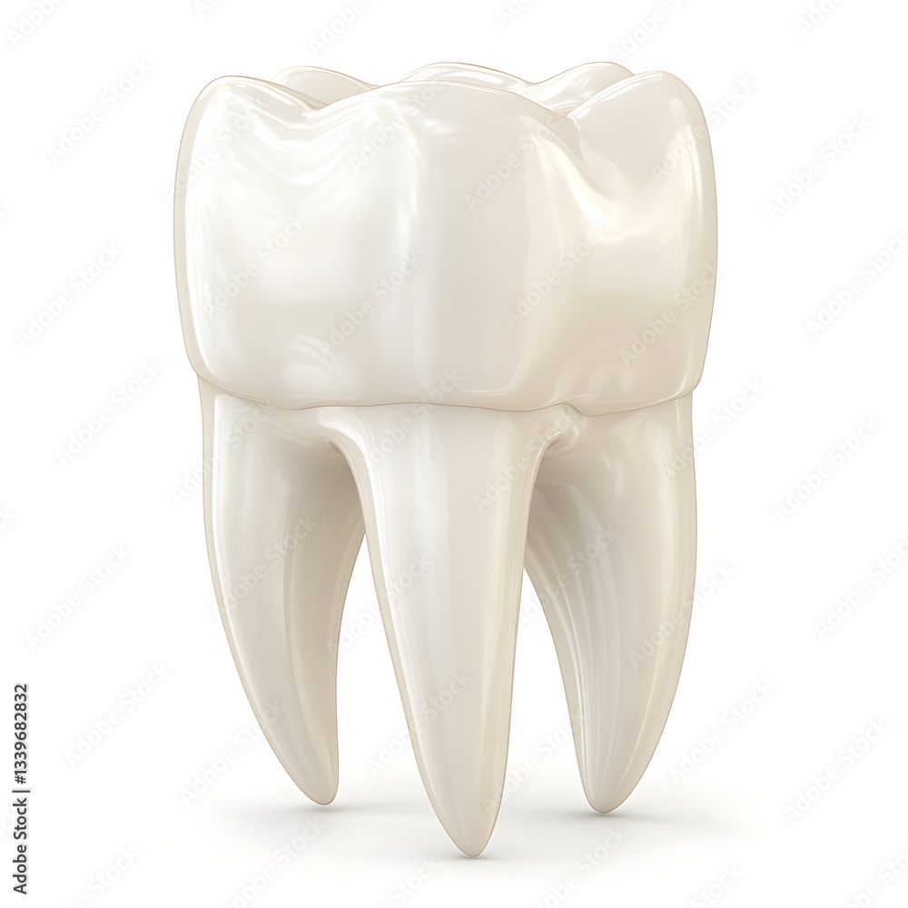 A highly detailed rendered image of a molar tooth A highly detailed rendered image of a molar tooth