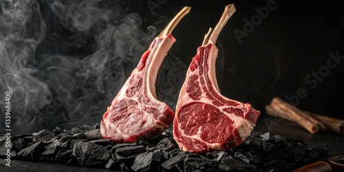 lamb chops on a grill