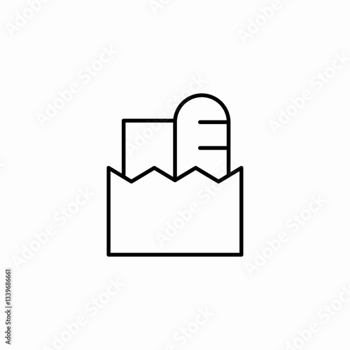 kitchen groceries icon sign vector