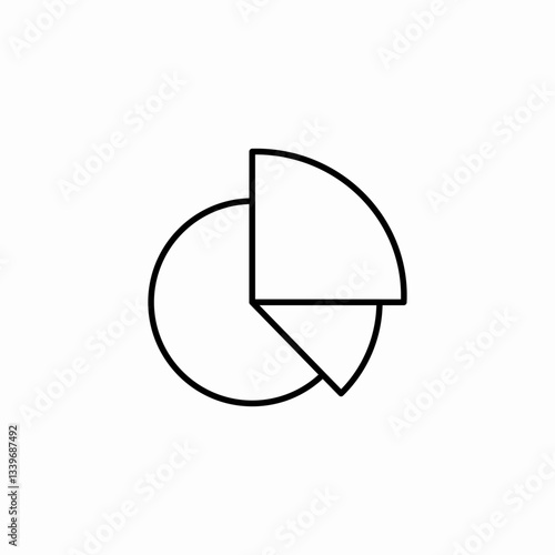 share chart data icon sign vector