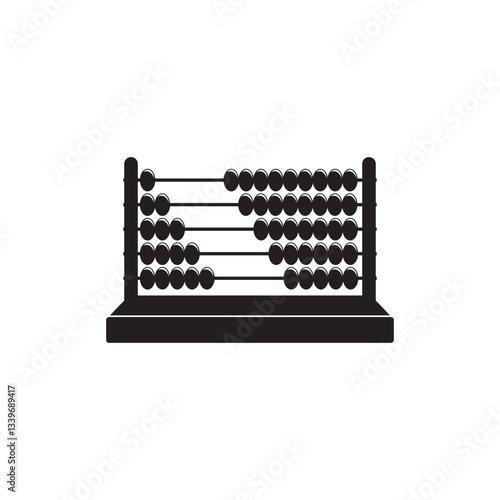 abacus counting icon illustration design