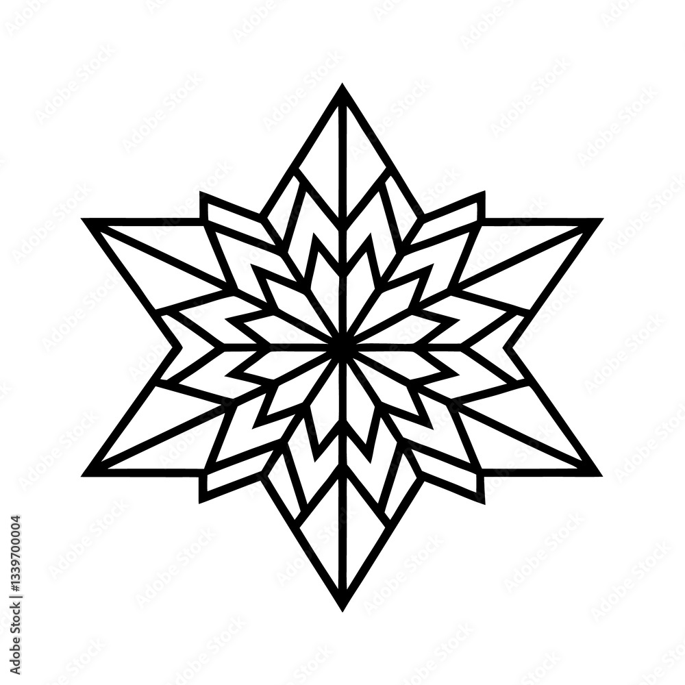 Obraz premium black and white star