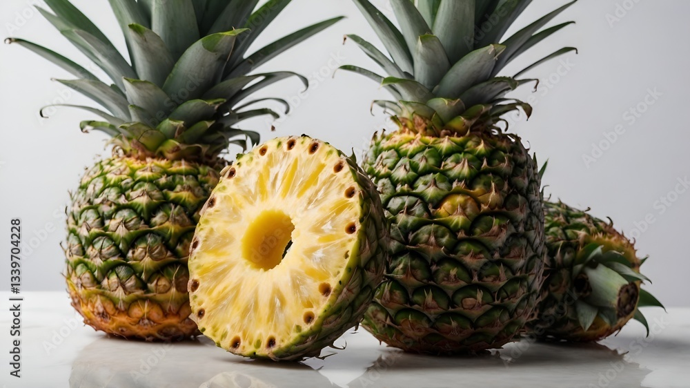 Fototapeta premium pineapple on a white background