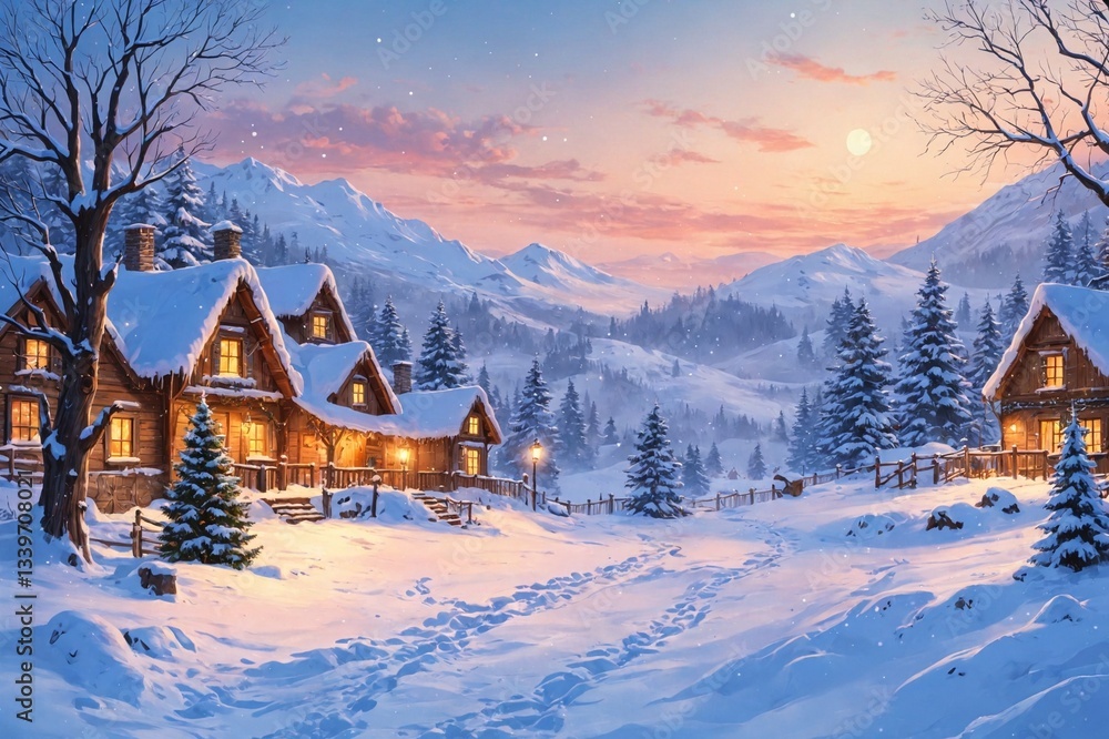 Fototapeta premium house in the mountains