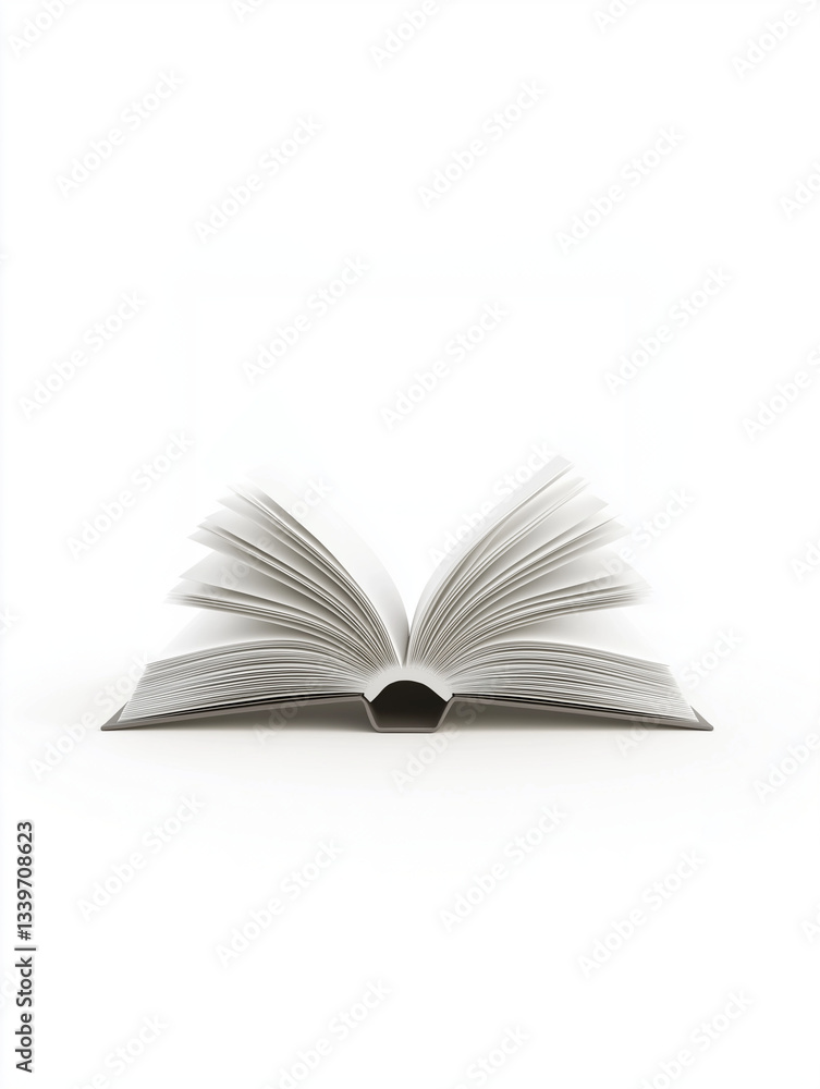 Fototapeta premium beautifully rendered open book, perfect for literature, education, and academic themes