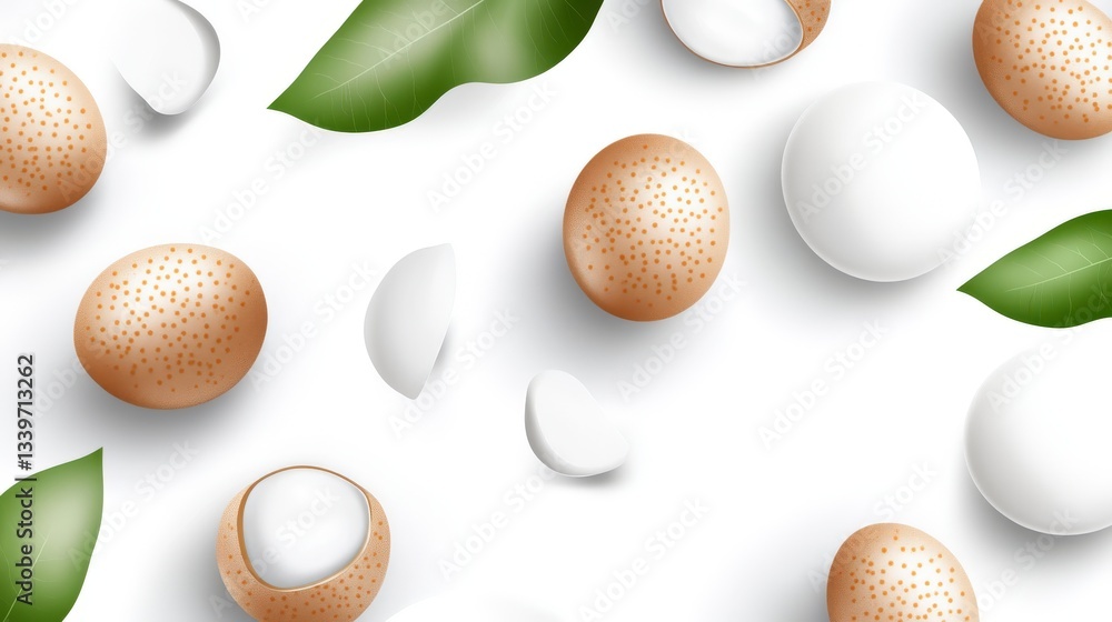 Fototapeta premium Langsat Fruit: A Visual Feast of Tropical Delicacy