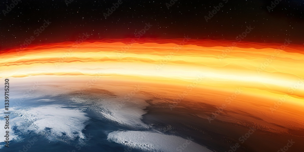 Fototapeta premium Earth's Atmosphere Layers