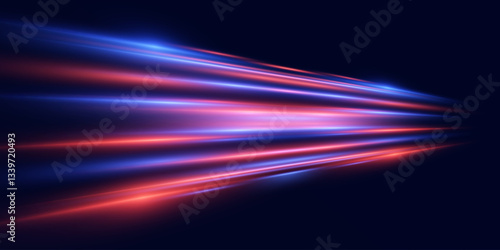 Acceleration speed. Dynamic line movements. Light effect. Vector. EPS 10.
