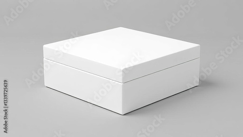 

White cardboard packaging mockup on gray background