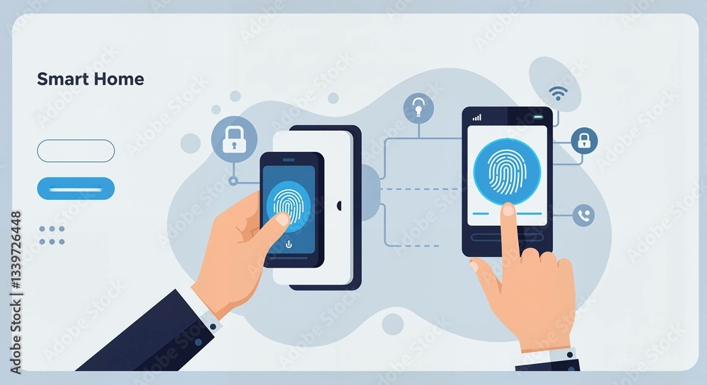 Smart home technology with fingerprint access on mobile devices Smart home technology with fingerprint access on mobile devices