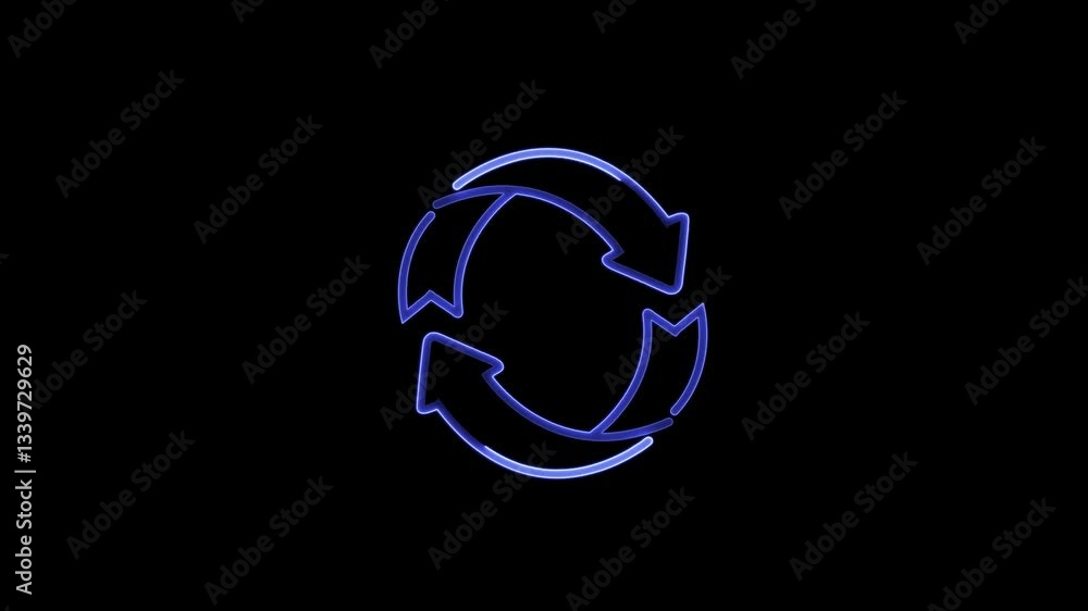 3d circle arrow rotating. abstract blue neon arrow loading icon and uploading animation. Neon arrow showing the direction 3d circle arrow rotating. abstract blue neon arrow loading icon and uploading animation. Neon arrow showing the direction
