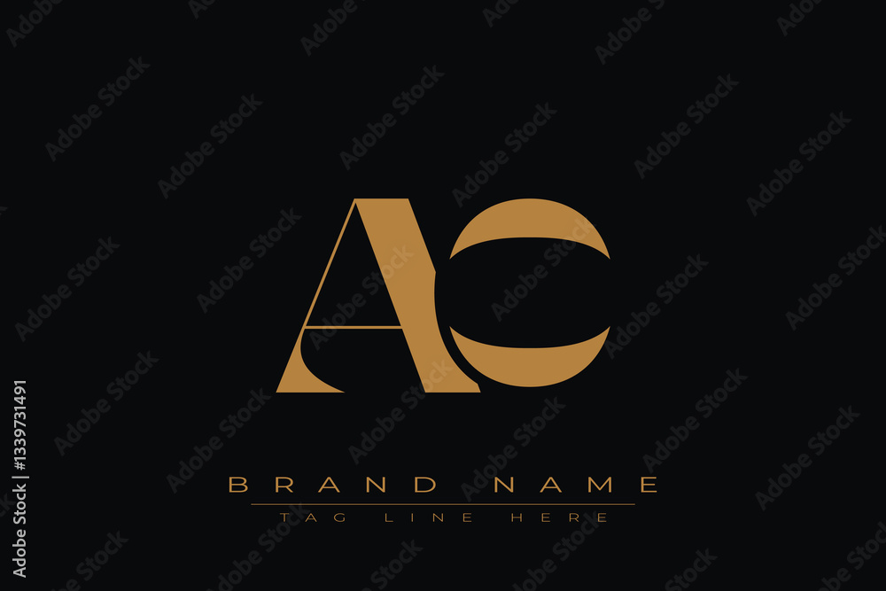 Obraz premium AO initial letter logo design. Letter A and O luxury alphabet letter logo icon template