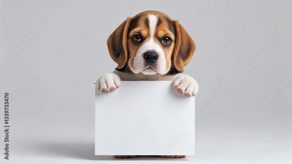 cute funny dog with empty poster
cute funny dog with empty poster