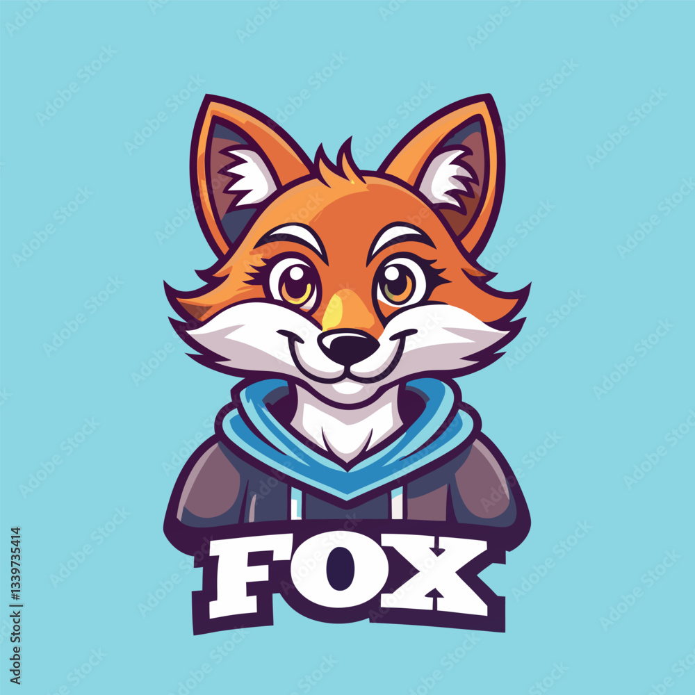 Monochrome Fox Logo Illustration in EPS 10 Format Monochrome Fox Logo Illustration in EPS 10 Format