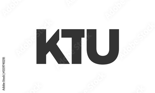 Free Download KTU logo design template with strong and modern bold text. Initial based vector logotype featuring simple and minimal typography. Trendy company identity. - GFXLoad