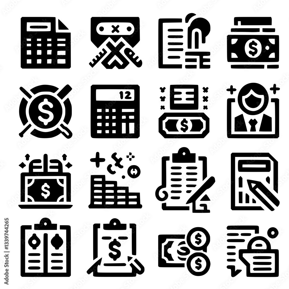 accounting Icon Set accounting Icon Set