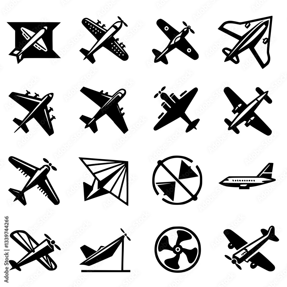 airplanes Icon Set airplanes Icon Set