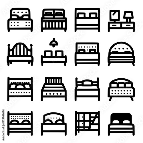 beds Icon Set