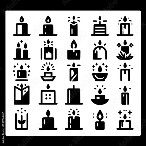 candle Icon Set