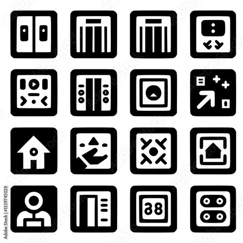 elevators Icon Set