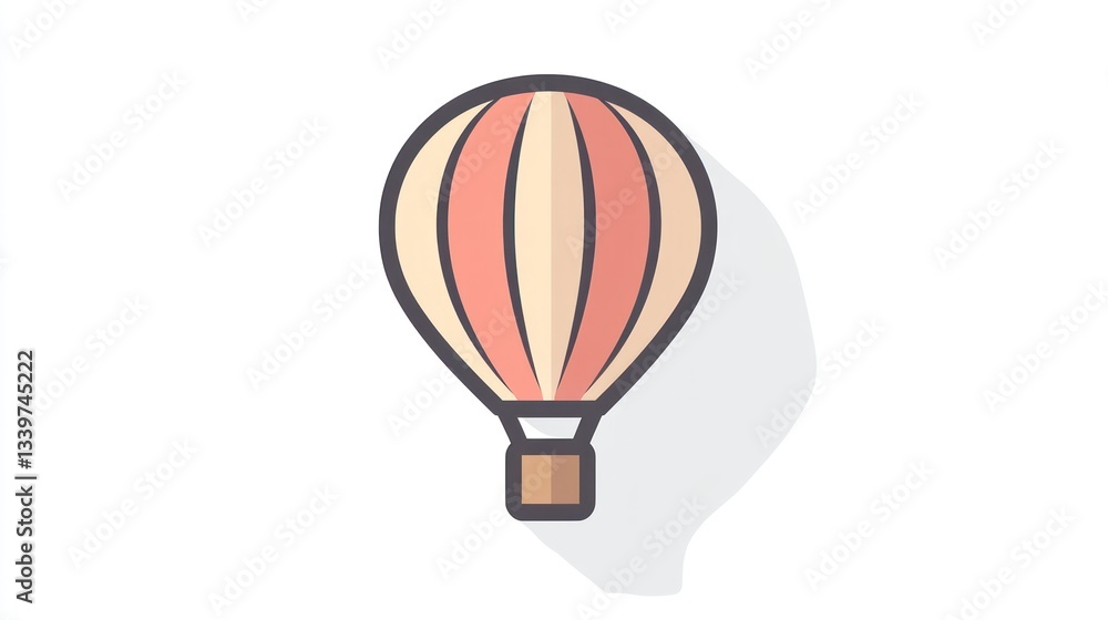 Fototapeta premium A vibrant hot air balloon floating gracefully in the sky ideal for travel adventure and expl