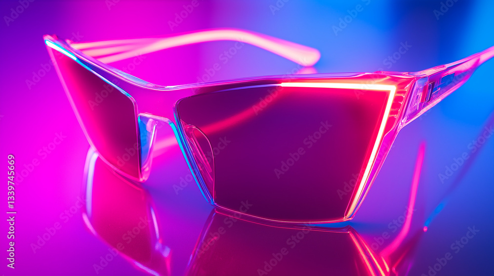 futuristic virtual reality concept with glasses