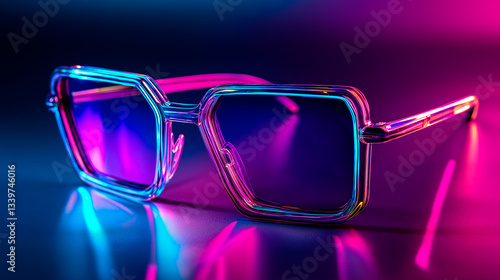futuristic virtual reality concept with glasses