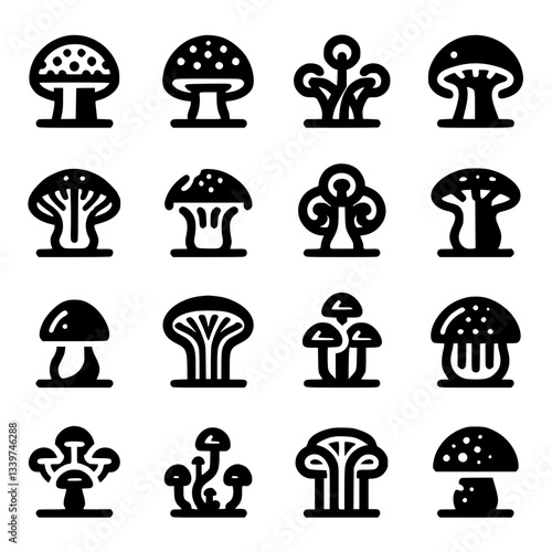 mushrooms Icon Set