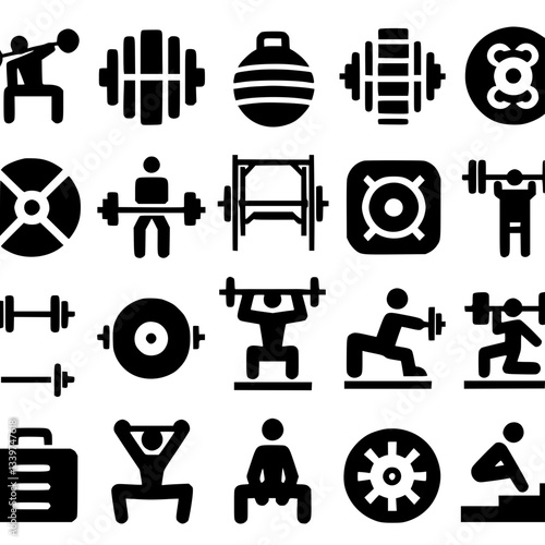 weightlifting Icon Set
