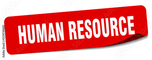 human resource sticker. human resource label