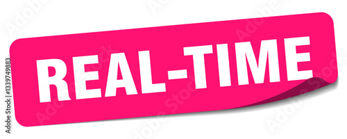 real-time sticker. real-time label