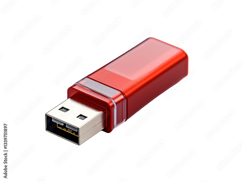 a red usb flash drive a red usb flash drive