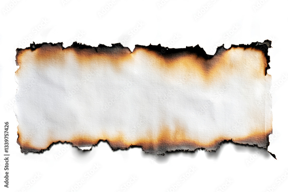 Fototapeta premium old paper with burnt edges, Abstract vintage burning texture border frame template for design