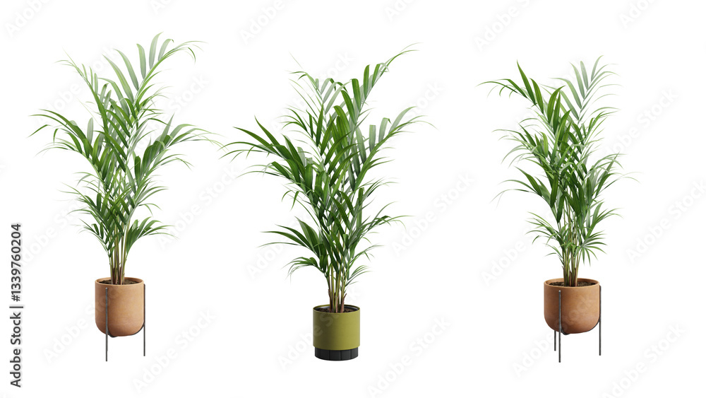 Fototapeta premium Indoor Exotic Plants Decoration Transparent Background