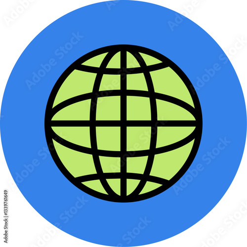 Earth Grid Icon