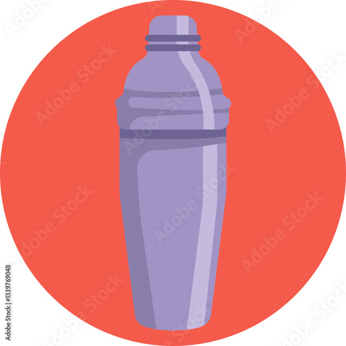 A cocktail shaker used to mix and chill drinks.