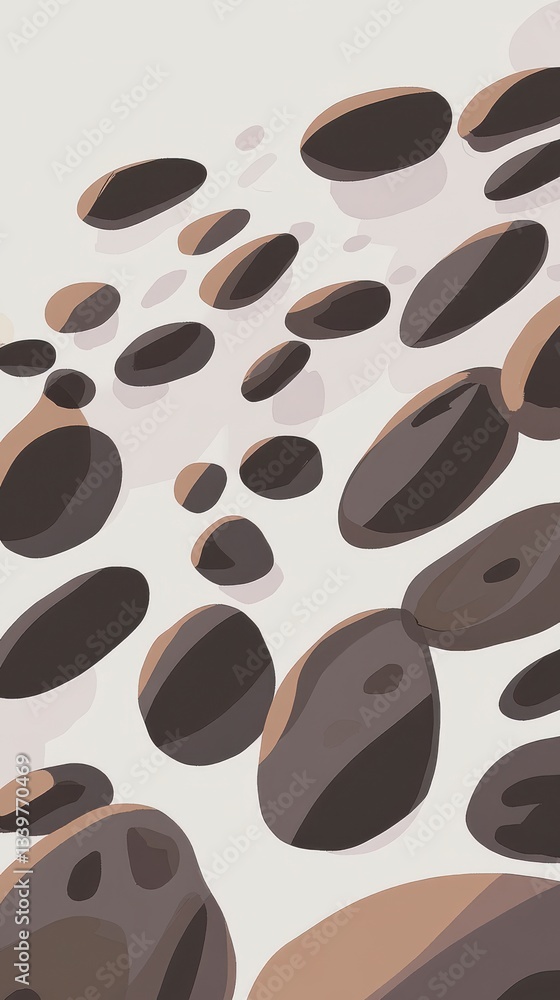 Fototapeta premium Abstract Stone Pattern Design: A Modern Artistic Interpretation of Nature's Beauty