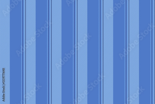 Vachinery background pattern vector, decorate lines textile seamless. Bobby vertical fabric texture stripe in blue and light colors.