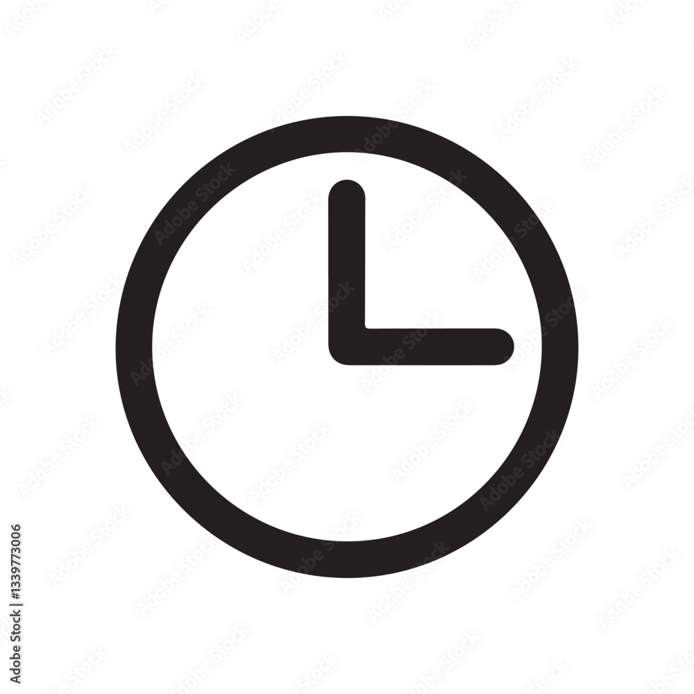 Clock icon in trendy flat style isolated on background. Clock icon Vector illustration Clock icon in trendy flat style isolated on background. Clock icon Vector illustration