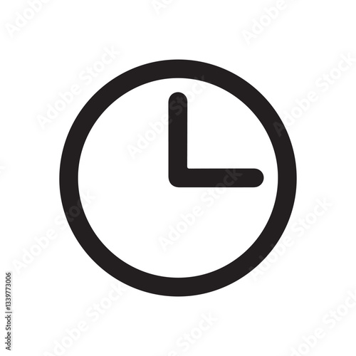 Clock icon in trendy flat style isolated on background. Clock icon Vector illustration