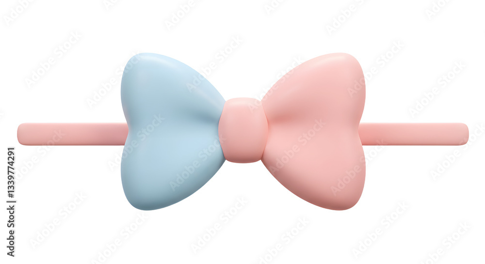Soft Pastel Bow with White Accents Soft Pastel Bow with White Accents