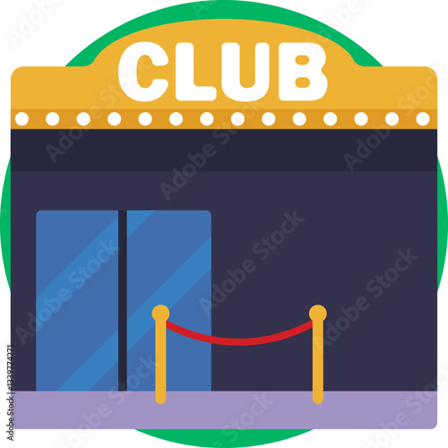 A modern, illuminated doorway symbolizing the entrance to a vibrant night club.