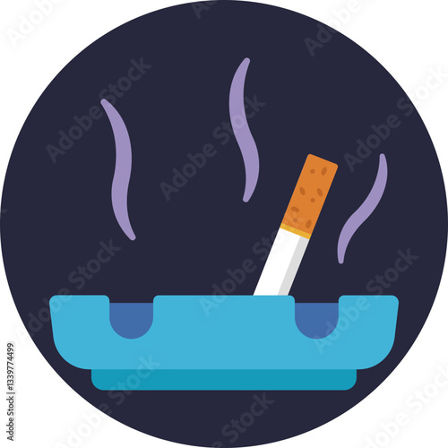 A small container for holding cigarette butts and ashes at a night club.